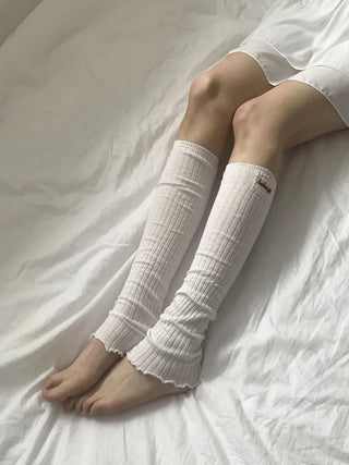 Sally Made Frill Lettering Patch Long Leg Warmers