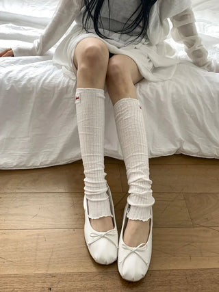 Sally Made Frill Lettering Patch Long Leg Warmers