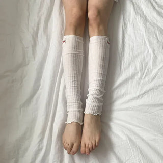 Sally Made Frill Lettering Patch Long Leg Warmers