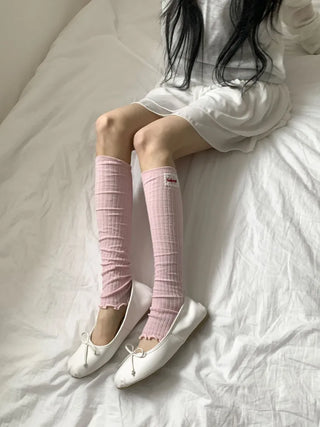 Sally Made Frill Lettering Patch Long Leg Warmers