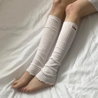 Sally Made Frill Lettering Patch Long Leg Warmers