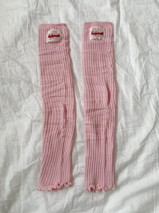 Sally Made Frill Lettering Patch Long Leg Warmers