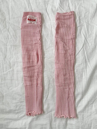 Sally Made Frill Lettering Patch Long Leg Warmers