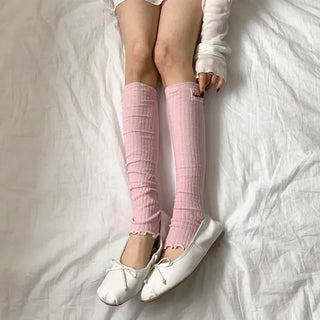 Sally Made Frill Lettering Patch Long Leg Warmers