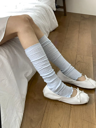 Sally Made Frill Lettering Patch Long Leg Warmers