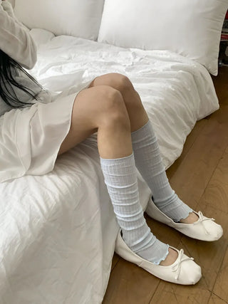 Sally Made Frill Lettering Patch Long Leg Warmers
