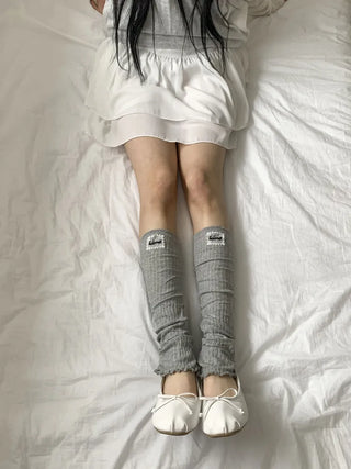 Sally Made Frill Lettering Patch Long Leg Warmers