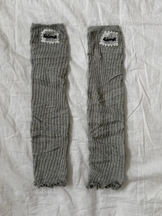 Sally Made Frill Lettering Patch Long Leg Warmers