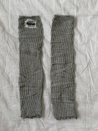 Sally Made Frill Lettering Patch Long Leg Warmers