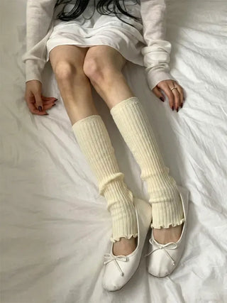 Sally Made Frill Lettering Patch Long Leg Warmers
