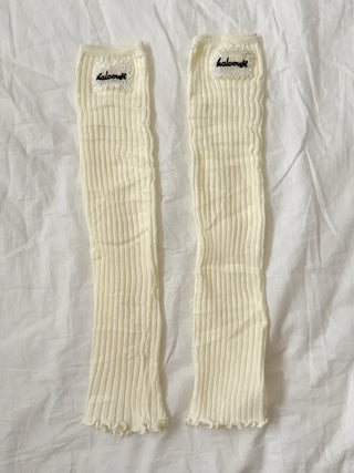 Sally Made Frill Lettering Patch Long Leg Warmers