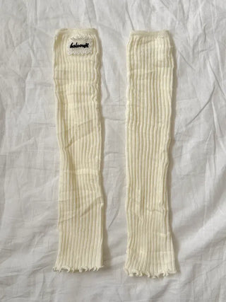 Sally Made Frill Lettering Patch Long Leg Warmers