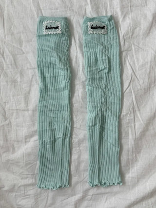 Sally Made Frill Lettering Patch Long Leg Warmers