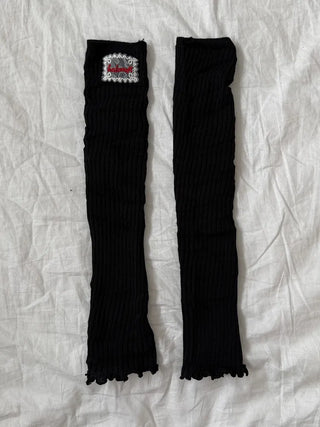 Sally Made Frill Lettering Patch Long Leg Warmers