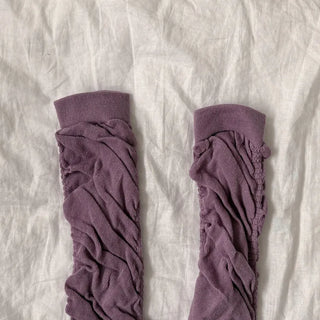 Drift Shirring Side Frill Long Leg Warmers
