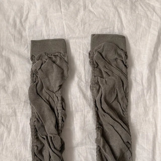 Drift Shirring Side Frill Long Leg Warmers