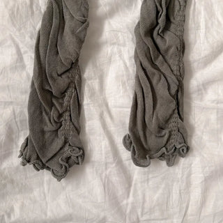 Drift Shirring Side Frill Long Leg Warmers