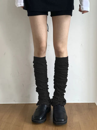 Drift Shirring Side Frill Long Leg Warmers