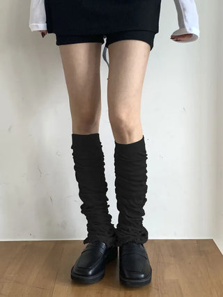 Drift Shirring Side Frill Long Leg Warmers