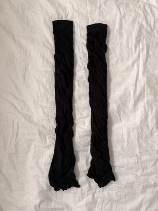 Drift Shirring Side Frill Long Leg Warmers