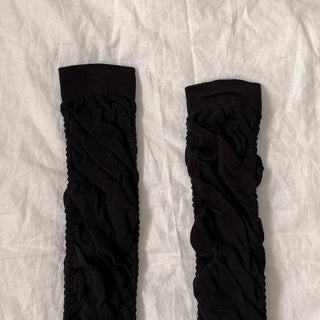 Drift Shirring Side Frill Long Leg Warmers