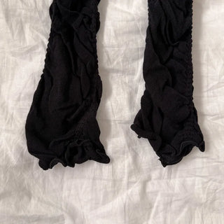 Drift Shirring Side Frill Long Leg Warmers
