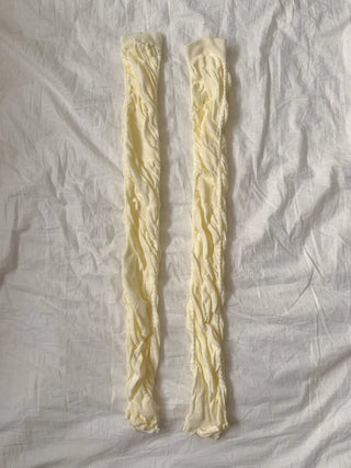 Drift Shirring Side Frill Long Leg Warmers