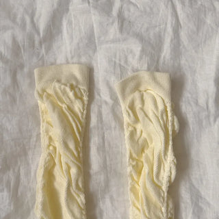 Drift Shirring Side Frill Long Leg Warmers