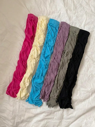Drift Shirring Side Frill Long Leg Warmers