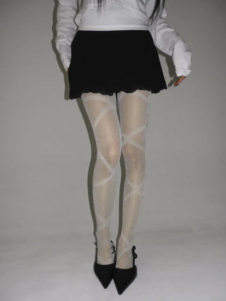 Ray-X Pearl Pattern Glitter Pantyhose