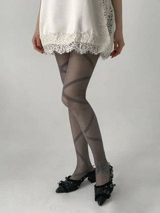 Ray-X Pearl Pattern Glitter Pantyhose
