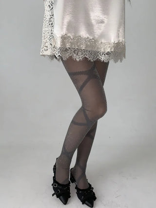 Ray-X Pearl Pattern Glitter Pantyhose