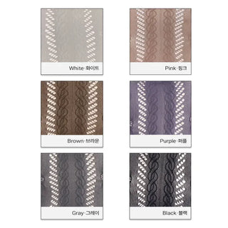 Ribbon Cable Pattern Color Mesh Waist Pantyhose