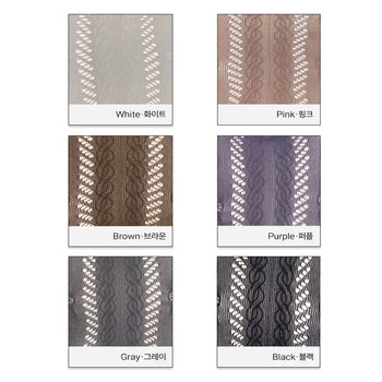 Ribbon Cable Pattern Color Mesh Waist Pantyhose