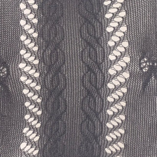 Ribbon Cable Pattern Color Mesh Waist Pantyhose