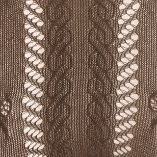 Ribbon Cable Pattern Color Mesh Waist Pantyhose
