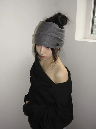 Two-way Button Twist Headband Bandana Beanie Hat