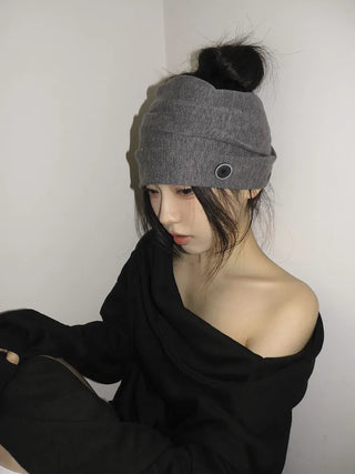 Two-way Button Twist Headband Bandana Beanie Hat