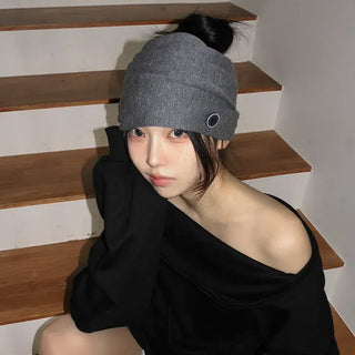 Two-way Button Twist Headband Bandana Beanie Hat