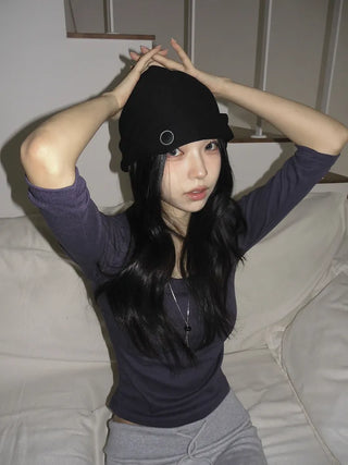 Two-way Button Twist Headband Bandana Beanie Hat