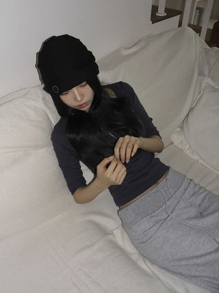 Two-way Button Twist Headband Bandana Beanie Hat