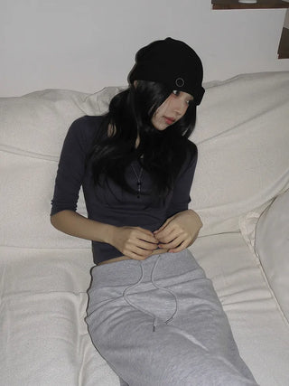 Two-way Button Twist Headband Bandana Beanie Hat