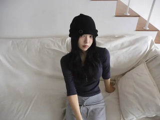 Two-way Button Twist Headband Bandana Beanie Hat