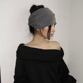 Two-way Button Twist Headband Bandana Beanie Hat