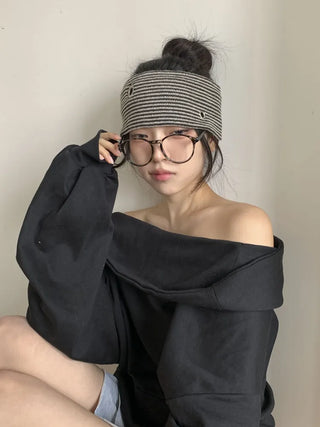Say Round Frame Fashion Horn-rimmed Glasses