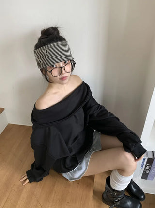 Say Round Frame Fashion Horn-rimmed Glasses