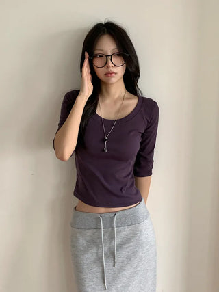 Say Round Frame Fashion Horn-rimmed Glasses