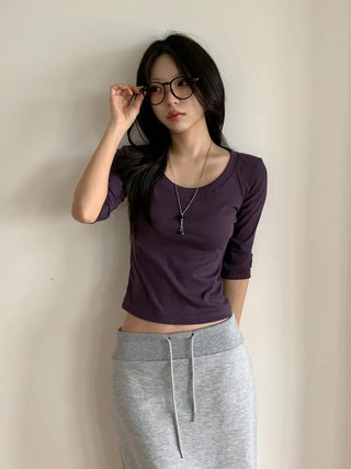 Say Round Frame Fashion Horn-rimmed Glasses