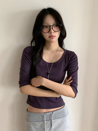 Say Round Frame Fashion Horn-rimmed Glasses