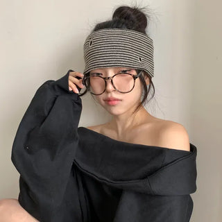Say Round Frame Fashion Horn-rimmed Glasses